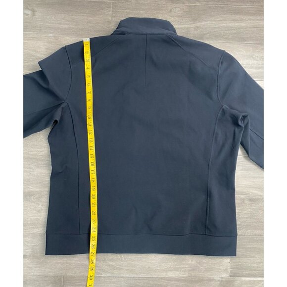 Lululemon Mens Sojourn Track Bomber Jacket Full Zip Black Warpstreme Size 2xl - Picture 2 of 10